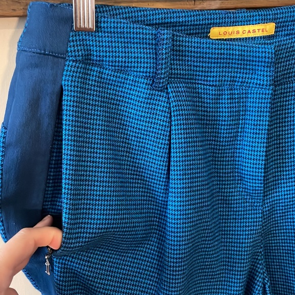 Louis Castel Blue Check Cropped Golf Pants - Picture 7 of 16